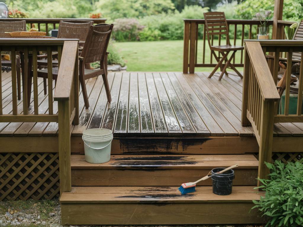 Comment nettoyer une terrasse en bois au savon noir et la protéger durablement